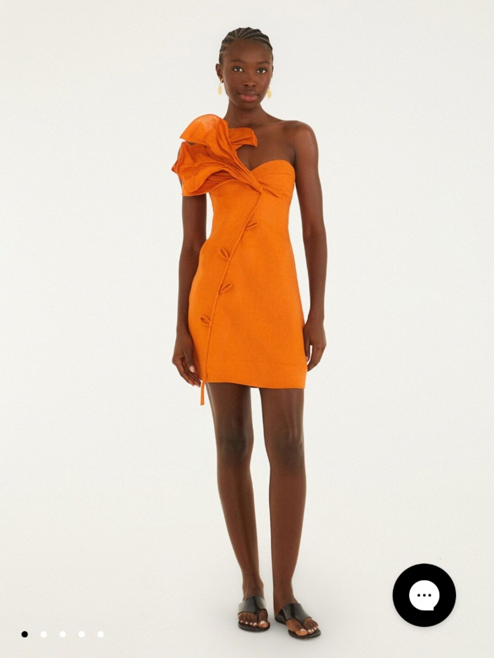 FARM RIO Orange Flower Mini Dress - Picture 4 of 4